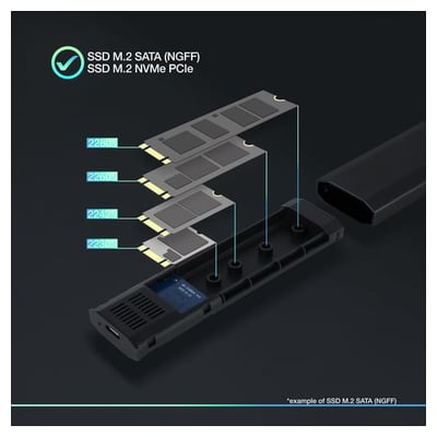 Caixa disco externo TooQ SHURA SSD M.2