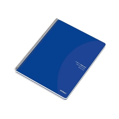 Caderno Espiral A5 Pautado Ambar Azul 80Fls 1un