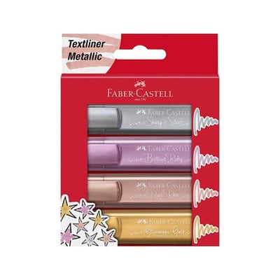 Blister 4 Marcadores Faber-Castell Metalizados
