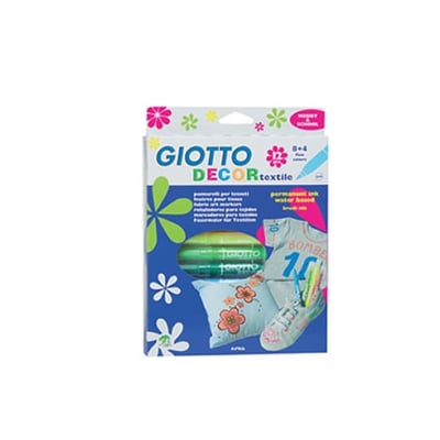 Marcador de Tejidos Giotto Decor Colores Variados - 12u