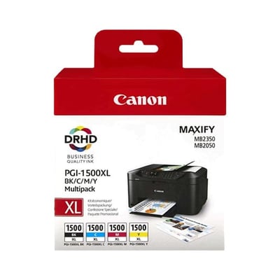 Cartucho de tinta Original Canon PGI1500 XL Pack 4 colores