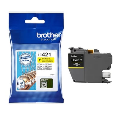 Cartucho de tinta Original Brother LC421 Amarillo