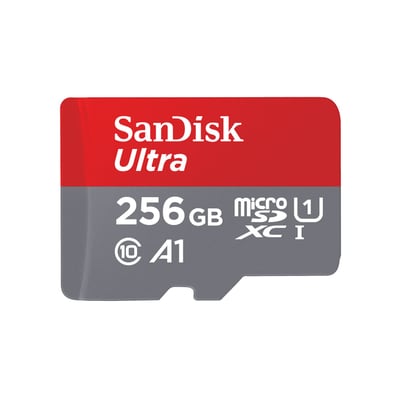 Cartão de memória microSDXC SanDisk Ultra 256 GB com adaptador SD
