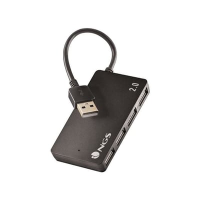 Hub NGS iHub4 Tiny USB 2.0 4 Puertos Negro