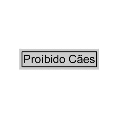 Sinalética Proibido Cães Plást. Adesivo 17x5.5mm