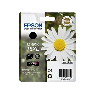 Cartucho de tinta Original Epson 18XL (T1811) Negro Alta Cap.
