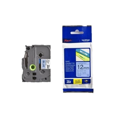 Fita Grav. Orig. Brother 12mmx8mts Azul/Preto