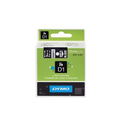 Fita Dymo D1 45811 19mmx7m Branco/Preto