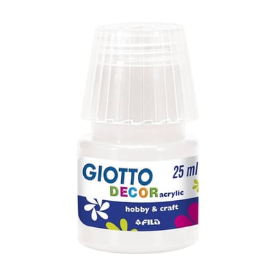 Tinta Acrílica Giotto Decor 25ml Blanco - Pack 6
