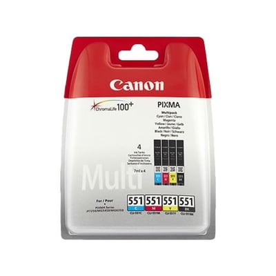 Cartucho de tinta Original Canon CLI-551 Pack 4 Colores