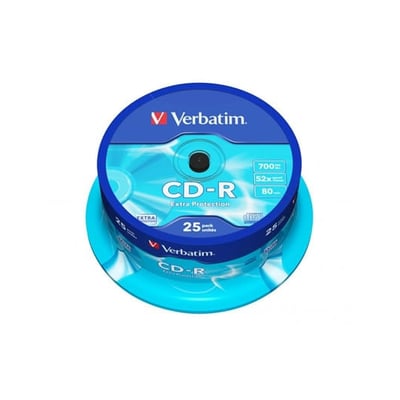 CD-R Verbatim 700Mb 52x 80min Paquete de 25