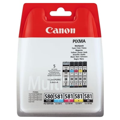 Pack de Tinteiros Canon PGI-580 / CLI-581 - 5 Colores