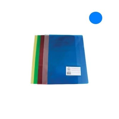 Carpeta Plástica Lisa c/ Bolsa y Visor A4 Azul 10u