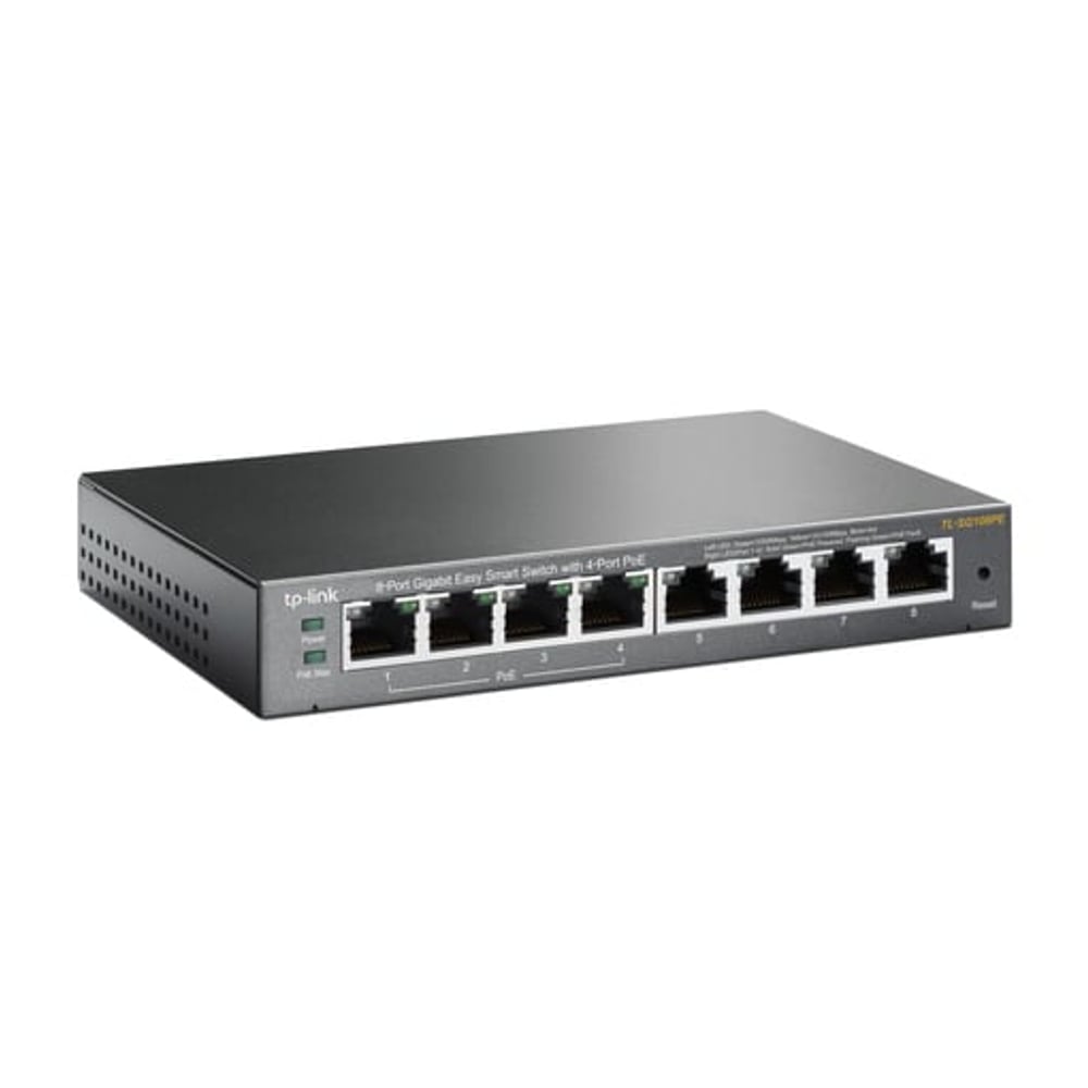 Switch TP-LINK TL-SG108PE Gerido L2 Gigabit Ethernet (10/100/1000) Power over Ethernet (PoE) - 8 portas