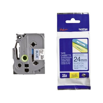 Fita Original Brother TZE551 Preto/Azul 24mm