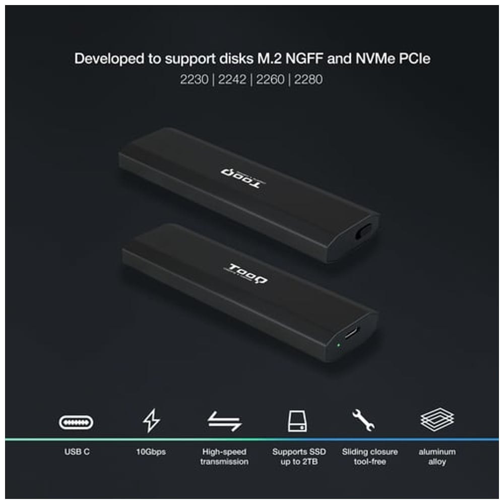 Caixa disco externo TooQ SHURA SSD M.2