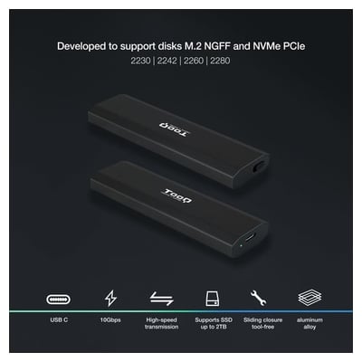 Caixa disco externo TooQ SHURA SSD M.2