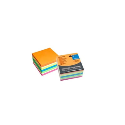 Bloco Adesivo 6 Cores Brilhantes 75x75mm 450Fls