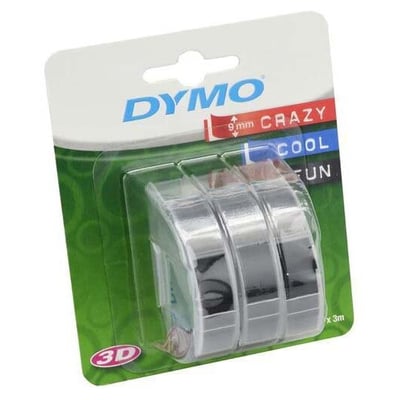 Fita Dymo 84773 9mmx3m Preto
