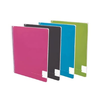 Cuaderno Espiral Tapa Dura A4 80H Cuadriculado - Pack10