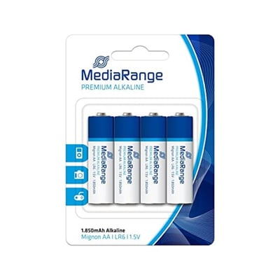 Pilhas Alcalinas Media Range LR6 AA 1.5V 4un