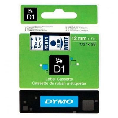 Fita Dymo D1 45014 12mmx7m Azul/Transparente