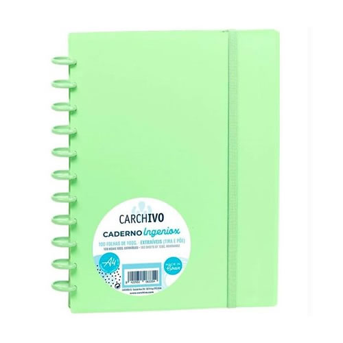 Caderno Inteligente A4 Quadriculado 100 fl Verde