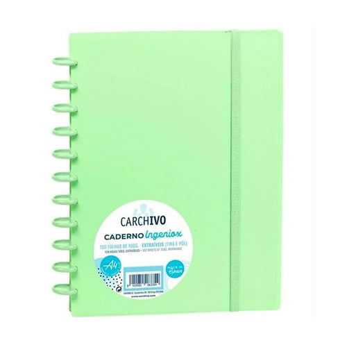 Caderno Inteligente A4 Quadriculado 80f Verde