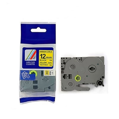 Fita Grav. Orig. Brother 12mmx8mts Amar./Preto