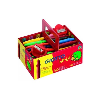 Lápices de Cera Giotto be-bé 40un + 2 sacapuntas