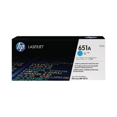 Toner HP Laserjet 651A (CE341A) Ciano 