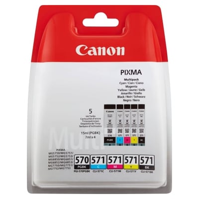 Pack de Tinteiros Originales Canon PGI-570 + CLI-571
