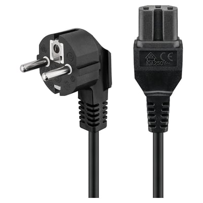 Cabo de Alimentação Schuko IEC C15 2mt Preto
