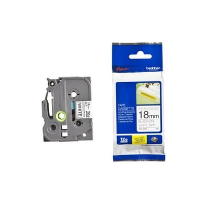 Fita Original Brother TZeS241 Preto/Branco 18mm