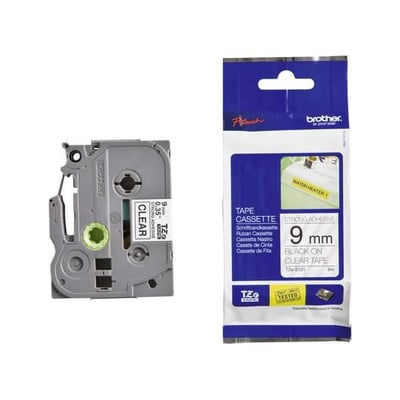 Fita Original Brother TZeS121 Preto/Transp. 9mm
