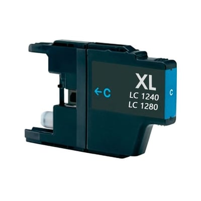Tinteiro Comp. Brother LC1240/1280 Ciano Alta Cap.