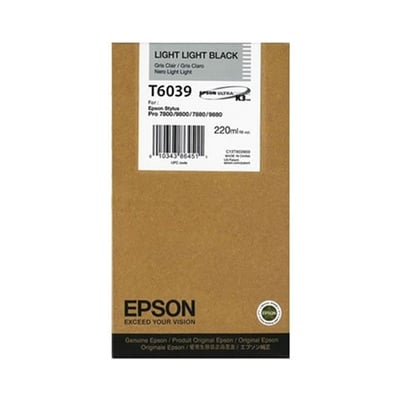 Cartucho de tinta Original Epson T6039 Gris Claro