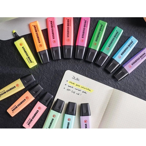 Pack Marcador Stabilo Boss Fluorescente - 23 Cores