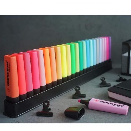 Pack Marcador Stabilo Boss Fluorescente - 23 Cores