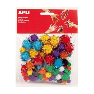 Pompones Apli Colores Brillantes 78un