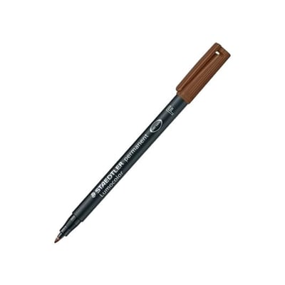 Marcador Staedtler Perm. Lumocolor F Marrón 10un