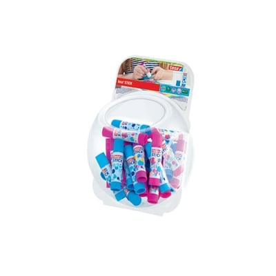 Pegamento en barra Tesa Fantasía Azul/Rosa 10gr - Pack 48