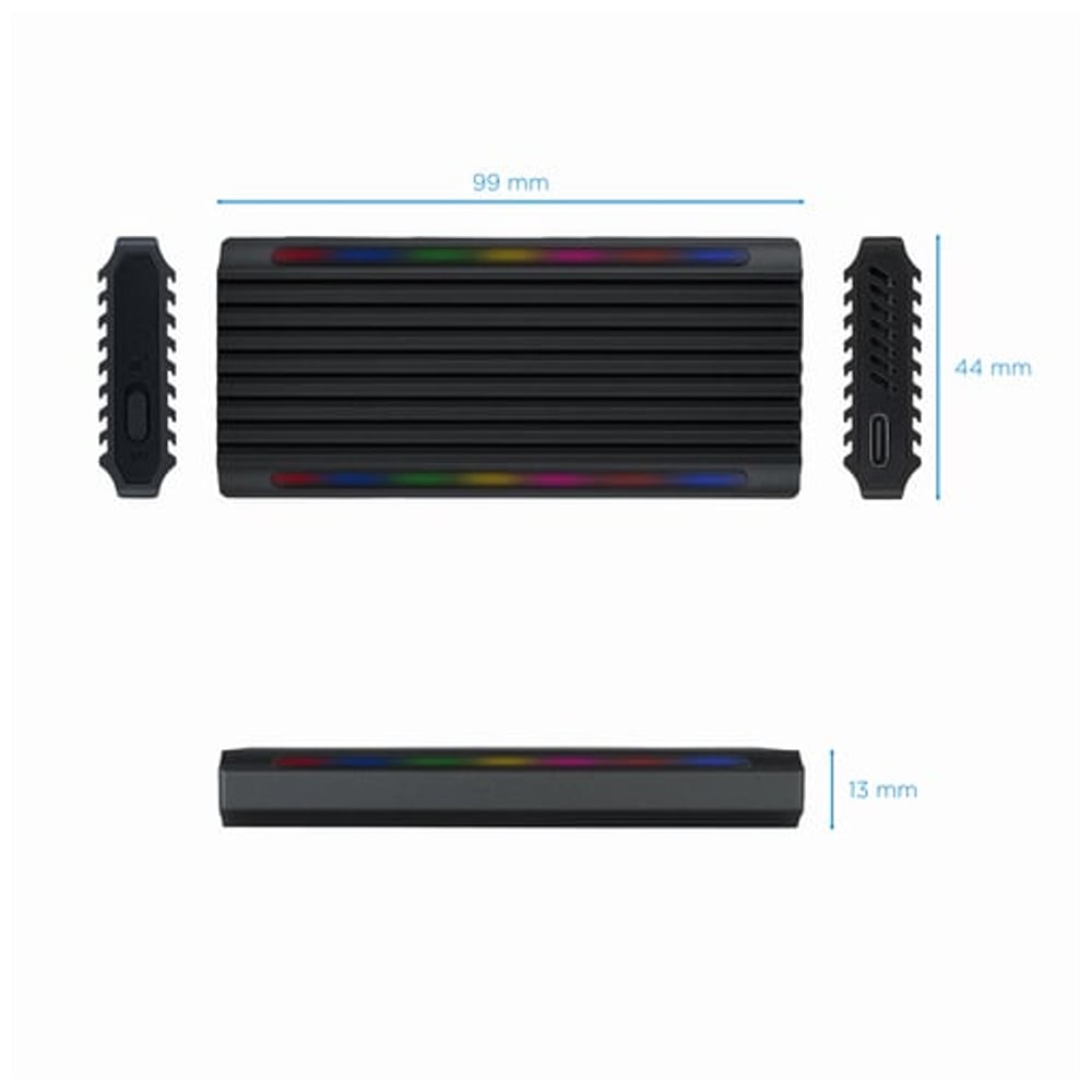 Caixa para Disco Externo TooQ SSD M.2 - USB-C