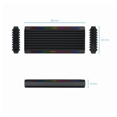 Caixa para Disco Externo TooQ SSD M.2 - USB-C