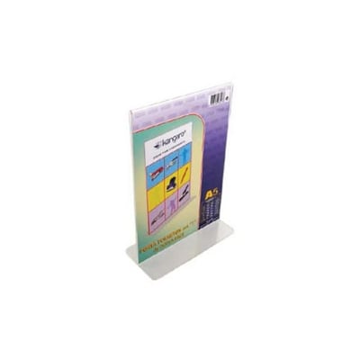 Expositor Porta Precios Acrílico c/ 2 Caras A5 en T