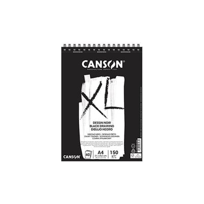 Bloc Espiralado Canson XL Dessin Noir A4 150gr 40