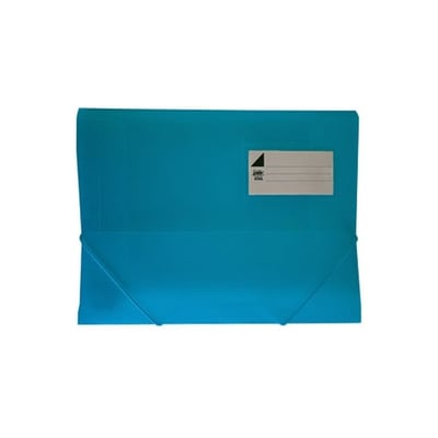 Carpeta Plástica con Elásticos A4 3 Solapas Azul