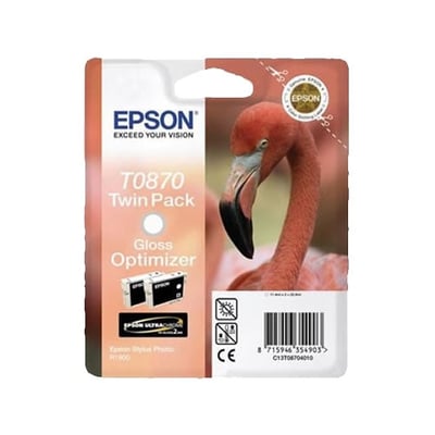 Cartucho de tinta Orig. Epson T0870 Optim. Brillo Twin Pack