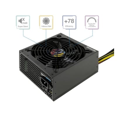 Fonte de Alimentação TooQ APOLO-650SP 650W 20+4 pin ATX