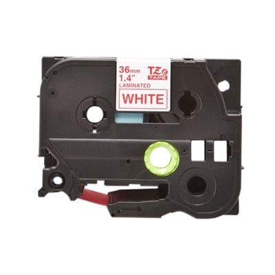 Fita Lam. Comp. Brother 36mmx8mts Branco/Vermelho